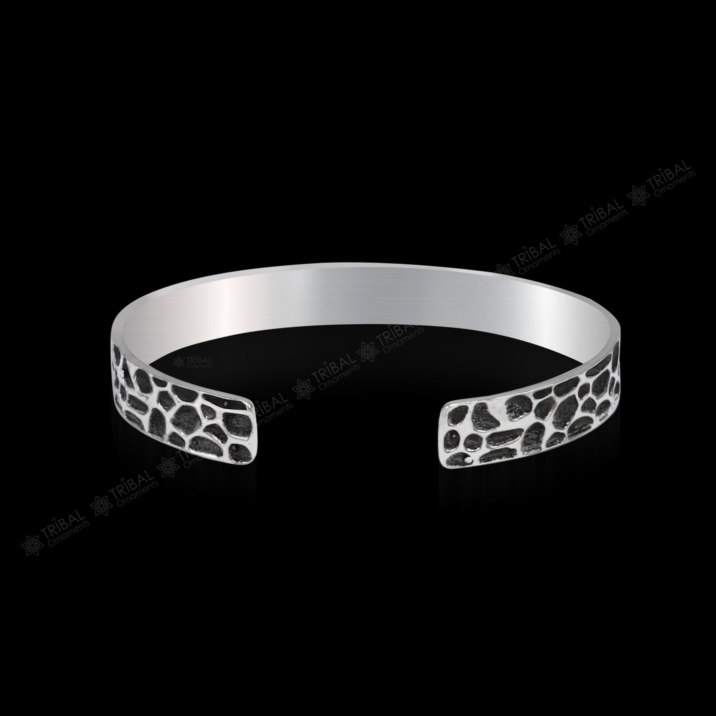 Authentic 925 sterling silver exclusive design handmade cuff kada bracelet, easy to adjust with your wrist, unisex jewelry cuff43 - TRIBAL ORNAMENTS