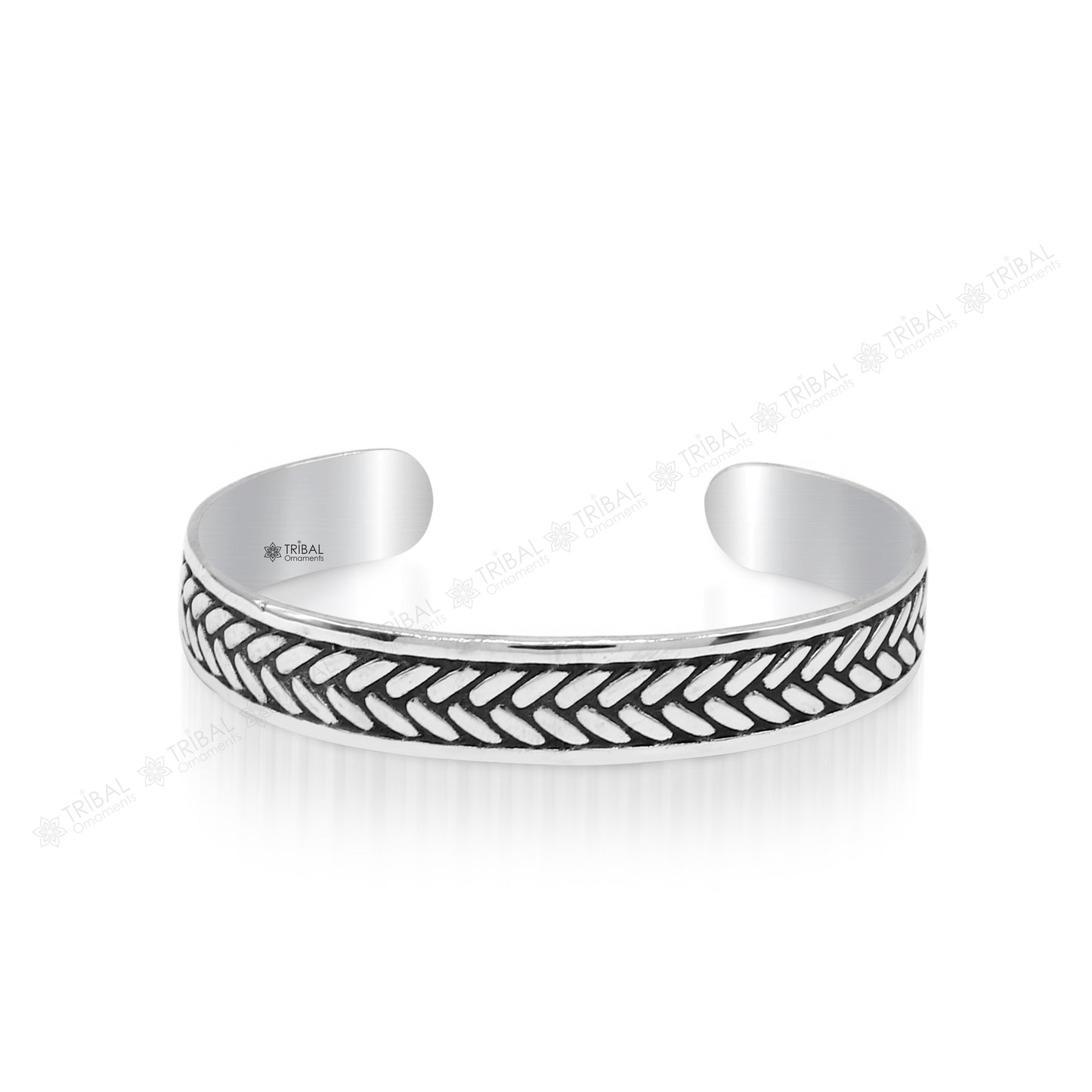 Authentic 925 sterling silver exclusive handmade Tiger design cuff kada bracelet, easy to adjust with your wrist, unisex jewelry cuff44 - TRIBAL ORNAMENTS
