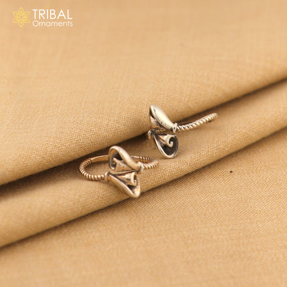 Brides jewelry 925 sterling silver handcrafted unique design vintage ethnic design toe ring for girl's women's ethnic tribal jewelry ytr29 - TRIBAL ORNAMENTS