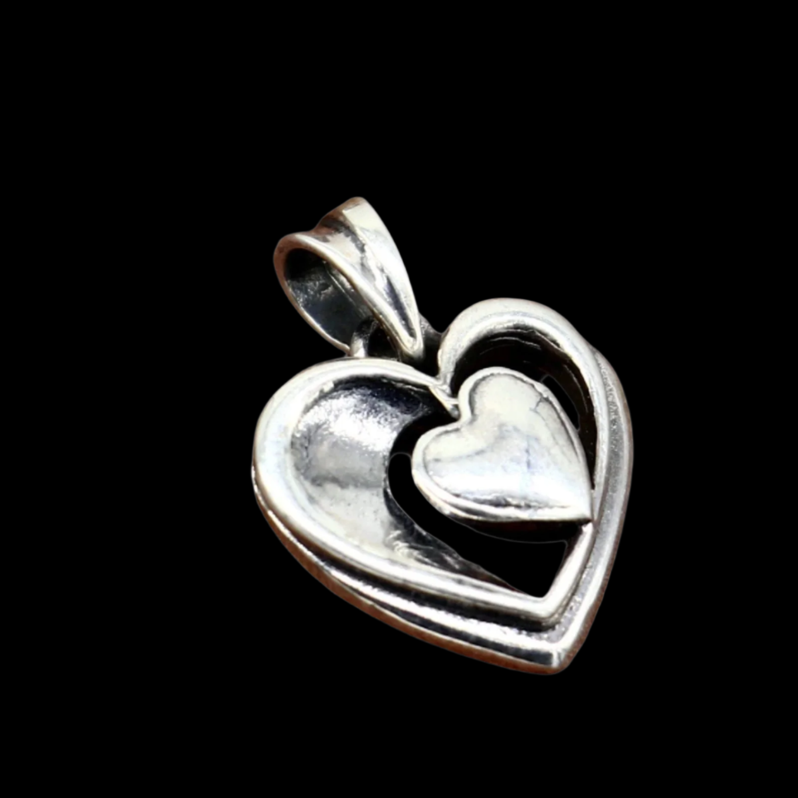Exclusive design solid 925 sterling silver heart pendant, excellent unique design stylish unisex personalized gift pendant jewelry ssp1433 - TRIBAL ORNAMENTS