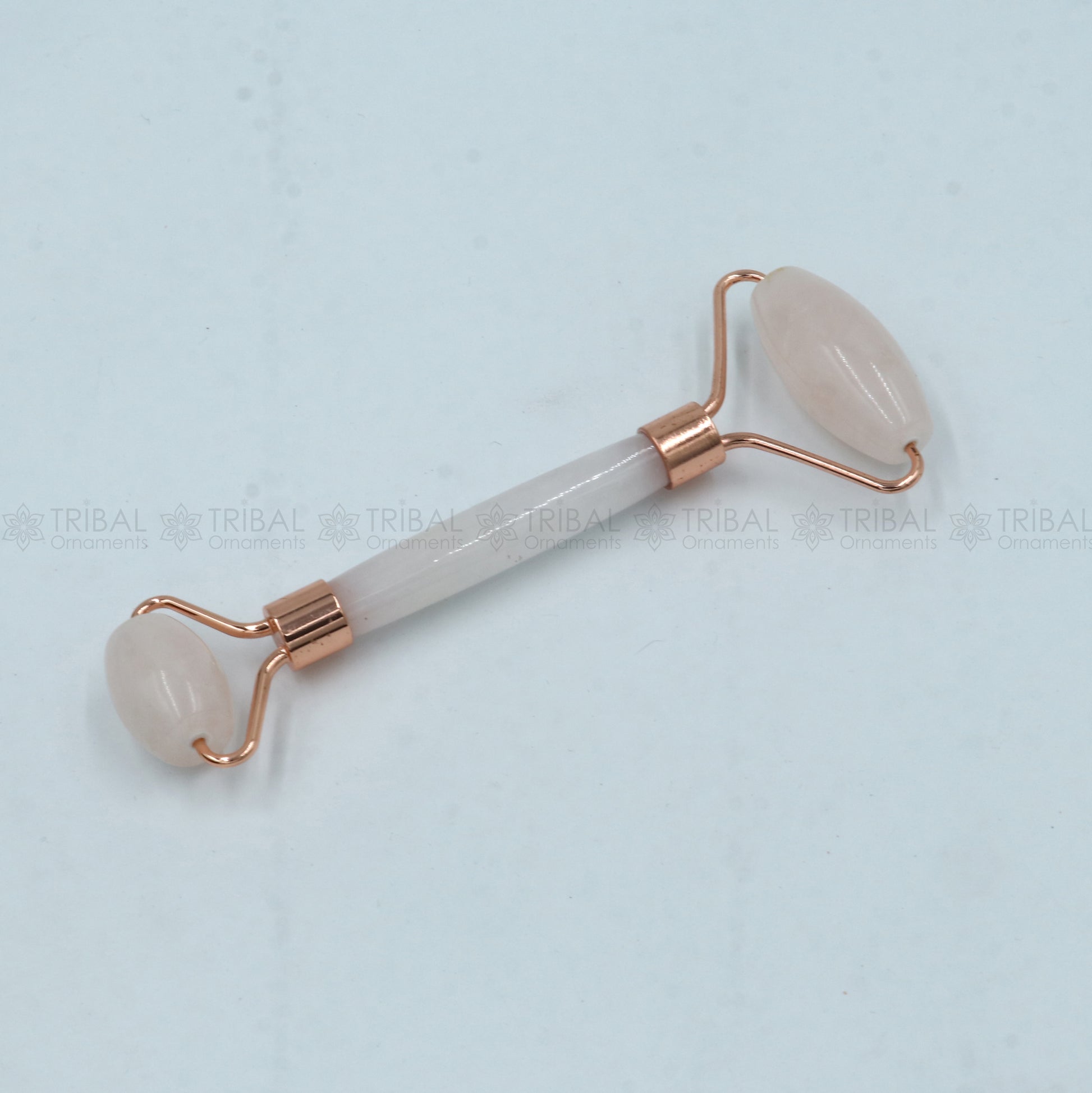 Facial Massage Roller handmade rose quartz roller Facial Massage Roller for Body, Face, Neck, Eyes art797 - TRIBAL ORNAMENTS