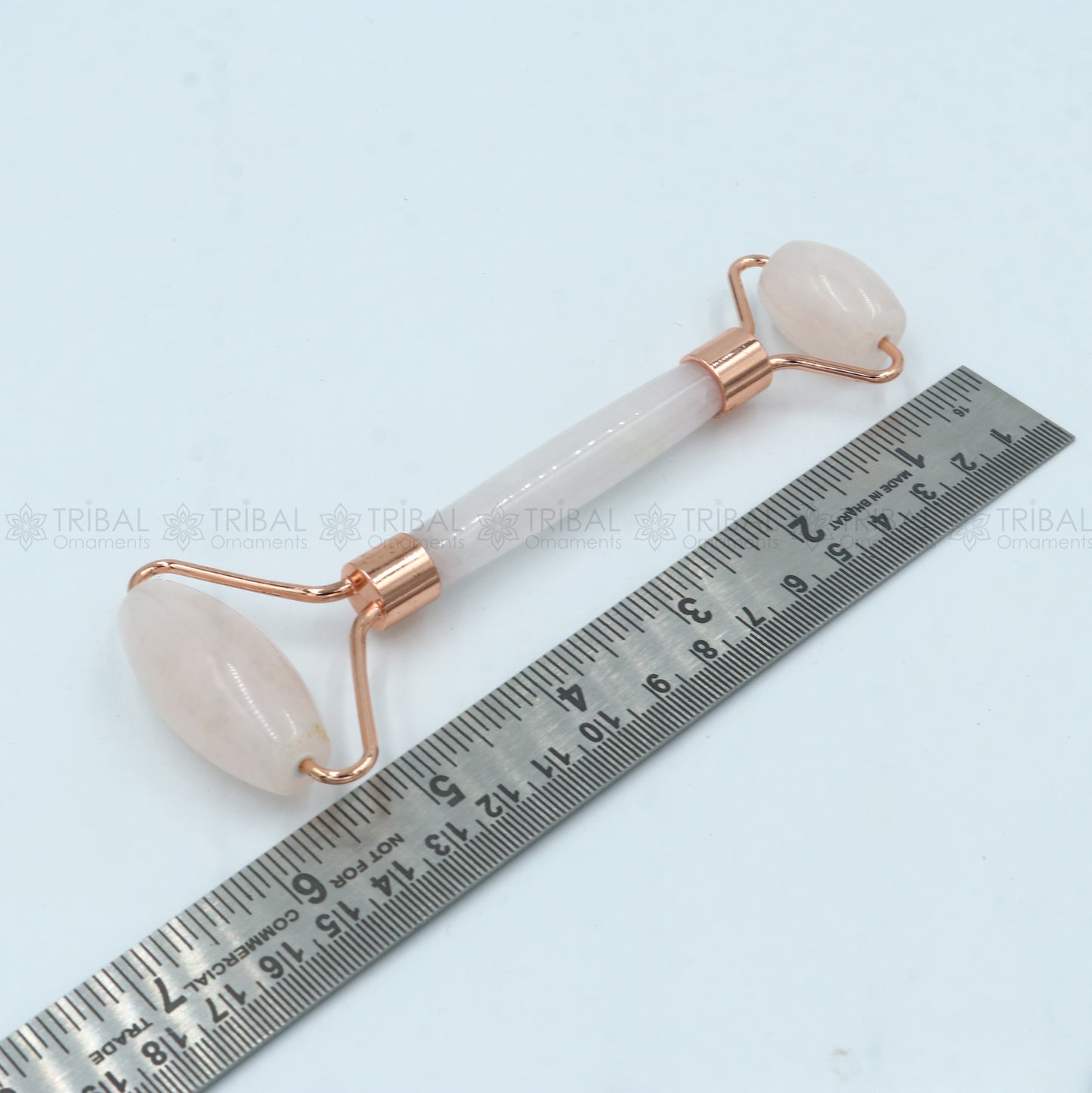 Facial Massage Roller handmade rose quartz roller Facial Massage Roller for Body, Face, Neck, Eyes art797 - TRIBAL ORNAMENTS