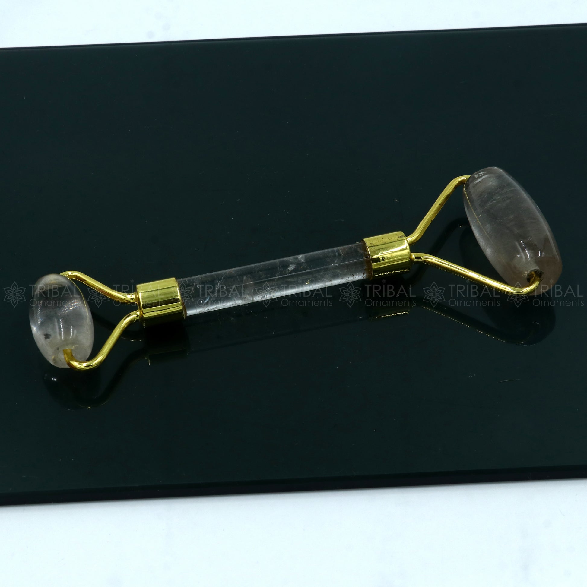 Facial Massage Roller handmade sphatic stone roller Facial Massage Roller for Body, Face, Neck, Eyes art798 - TRIBAL ORNAMENTS