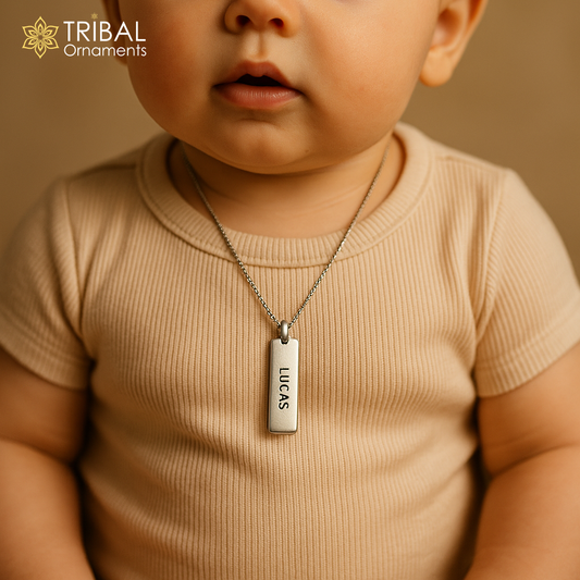 Little mark pendant custom name can be possible to print 925 Sterling silver unisex pendant nsp1070 - TRIBAL ORNAMENTS