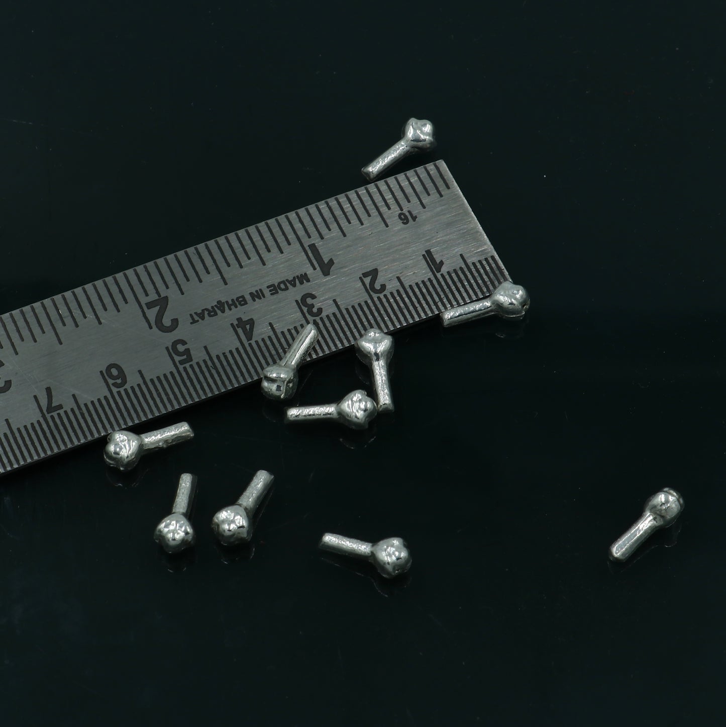 Lot 10 pieces 925 Sterling silver handmade silver cloves/ laung nut for puja, best gift idols God, best puja article su1327 - TRIBAL ORNAMENTS