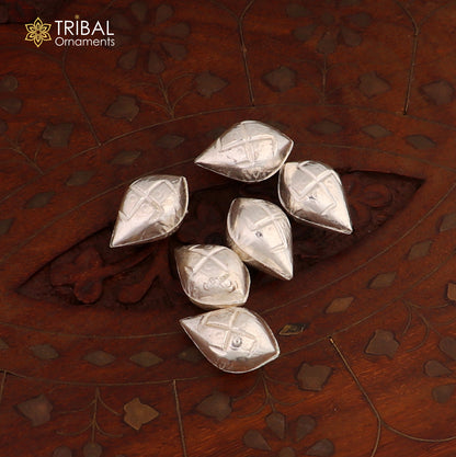 Lot 4 pieces Sterling silver betal palm tree seed , silver Supari, puja article, silver betel worshipping art utensils  su685 - TRIBAL ORNAMENTS