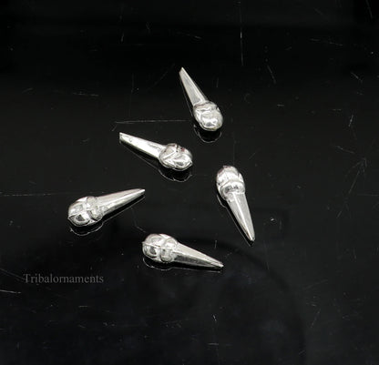 Lot of 5 sterling silver dry fruit and cloves for puja, handmade tribal ornaments, traditional spiritual gift, TRIBAL ORNAMENTS
