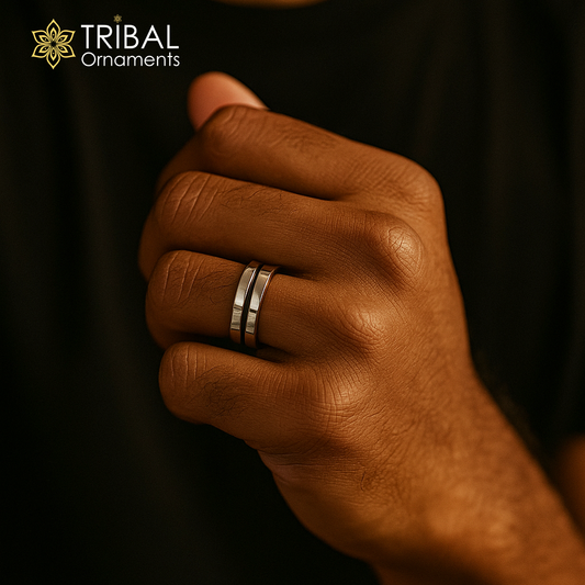 Mechline silver ring 925 sterling silver men's ring Jewelry sr797 - TRIBAL ORNAMENTS