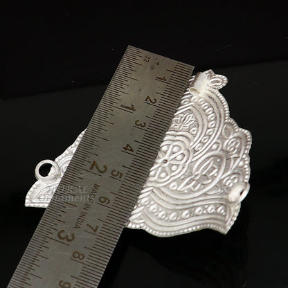 Mukut for All idols 925 sterling silver vintage enamel work design handmade mukut (crown), amazing silver god crown mukut  art su1002 - TRIBAL ORNAMENTS