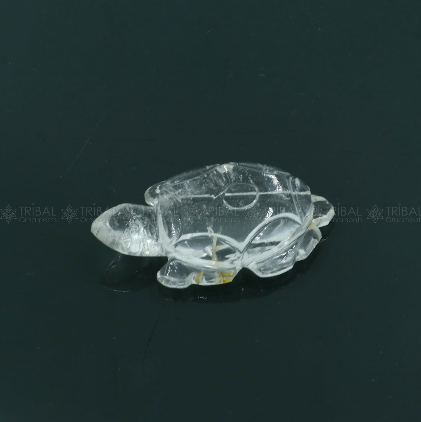 Natural sphatik crystal stone divine tortoise or turtle statue, amazing sphatik tortoise for wealth and prosperity art799 - TRIBAL ORNAMENTS