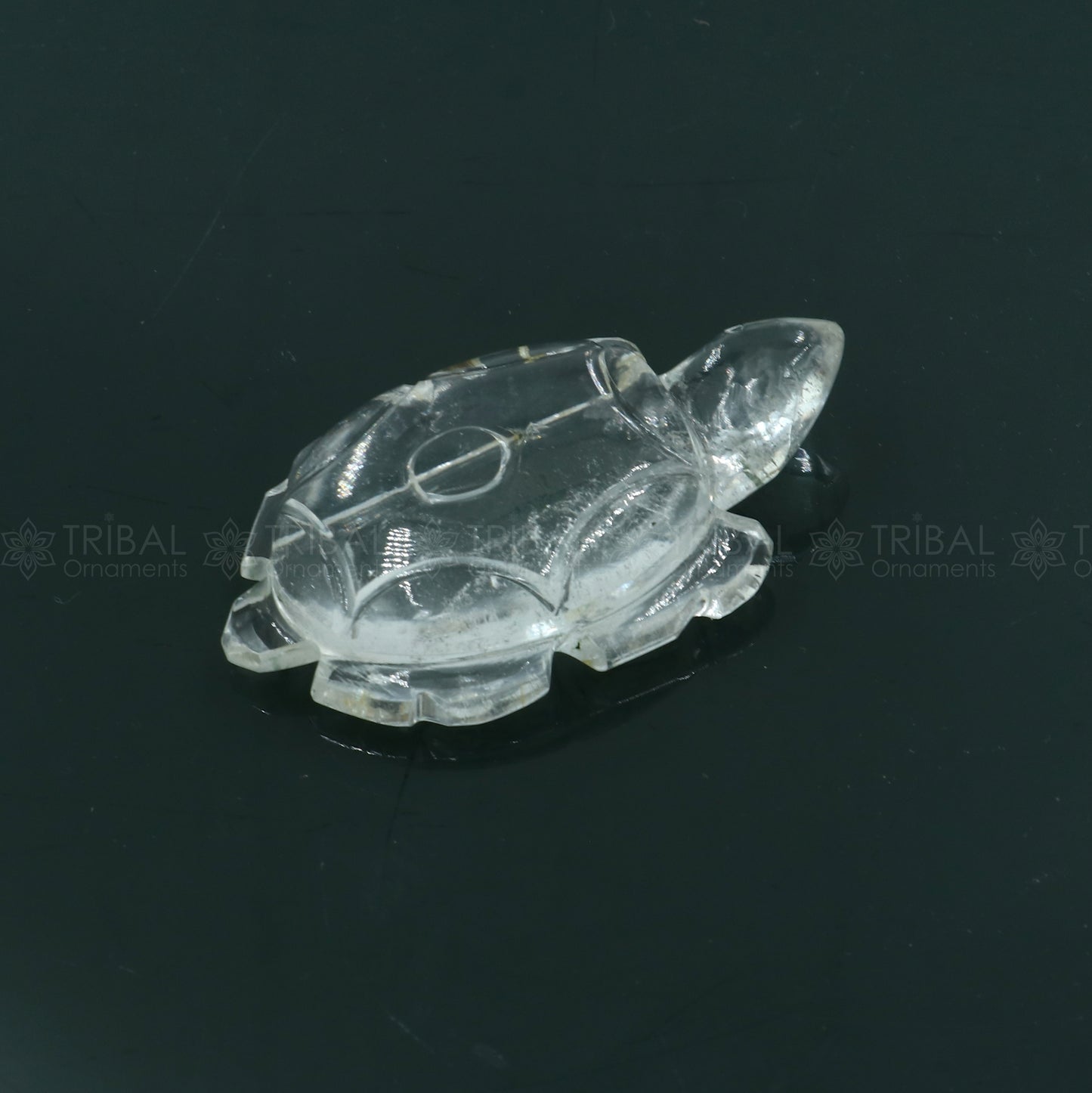 Natural sphatik crystal stone divine tortoise or turtle statue, amazing sphatik tortoise for wealth and prosperity art799 - TRIBAL ORNAMENTS