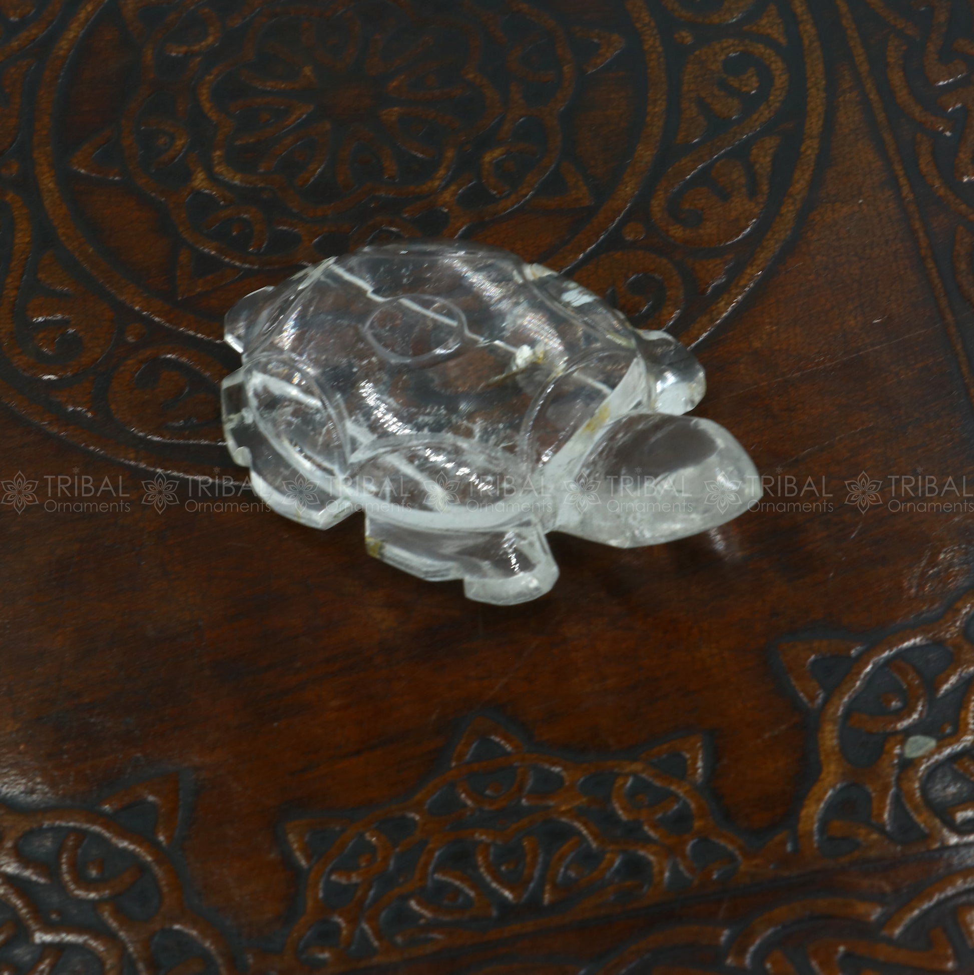Natural sphatik crystal stone divine tortoise or turtle statue, amazing sphatik tortoise for wealth and prosperity art799 - TRIBAL ORNAMENTS