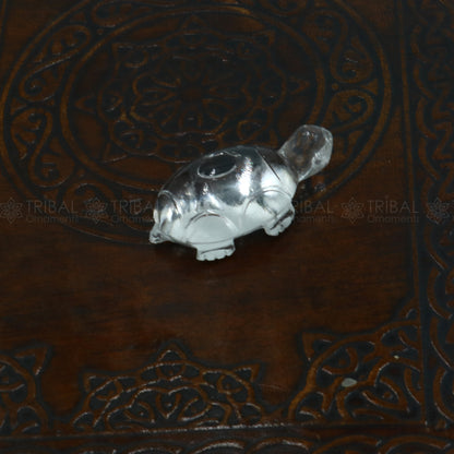 Natural sphatik crystal stone divine tortoise or turtle statue, amazing sphatik tortoise for wealth and prosperity art801 - TRIBAL ORNAMENTS