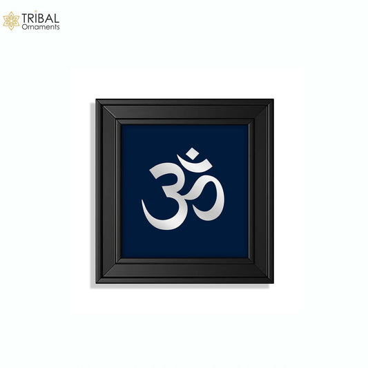 Om silver frame 925 sterling silver light weight gifting article sf30 - TRIBAL ORNAMENTS
