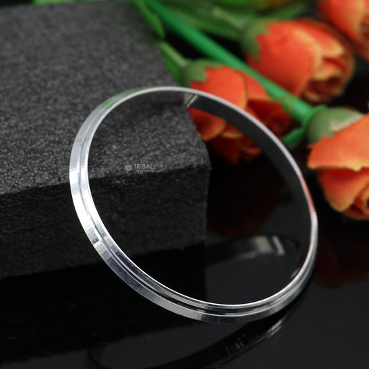 Punjabi sikh uisex kada,925 sterling silver handmade solid kada bracelet bangle for unisex, solid silver personalized jewelry nsk791 - TRIBAL ORNAMENTS