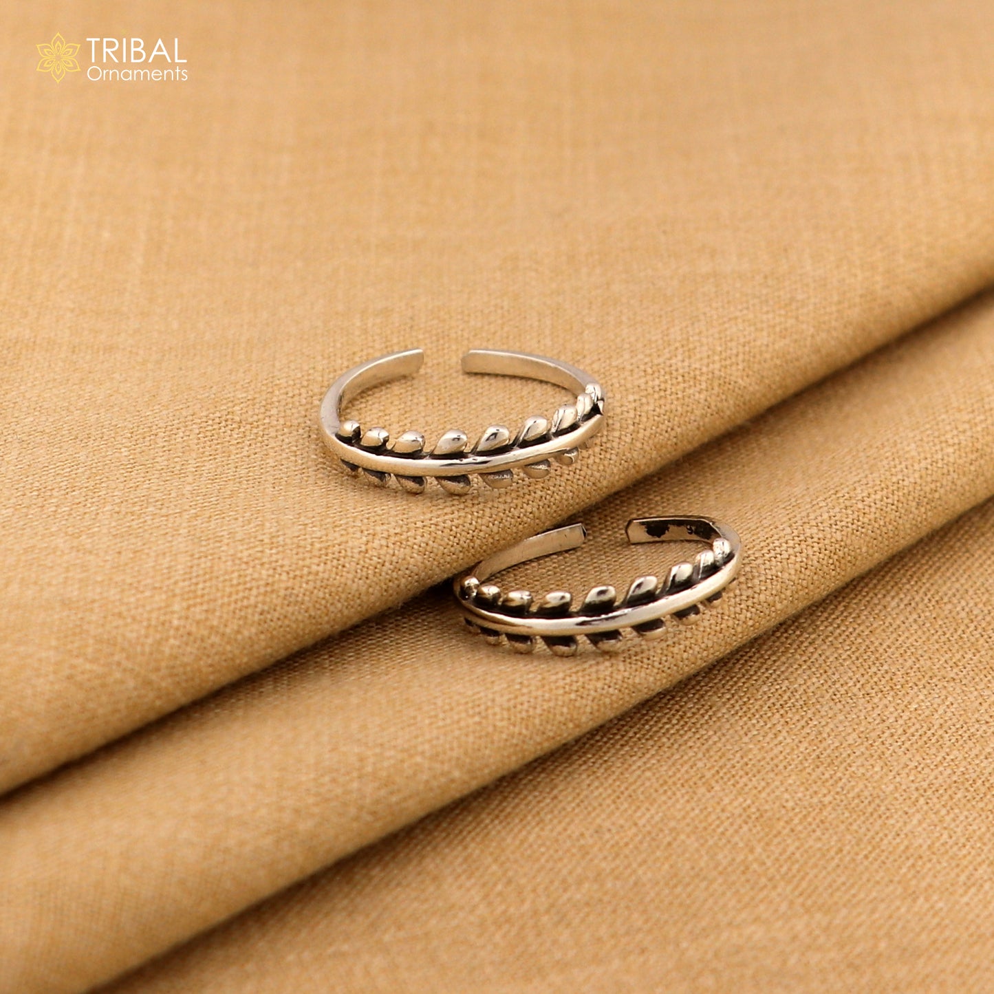 Pure 92.5 sterling silver customized design small toe ring handmade brides stylish tribal jewelry collection from inida ytr12 - TRIBAL ORNAMENTS