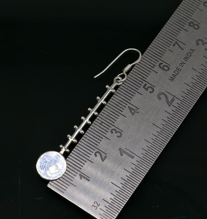 Real 925 sterling silver handmade hoops earrings by TRIBAL ORNAMENTS, stylish and fashionable for brides and trendy looks.