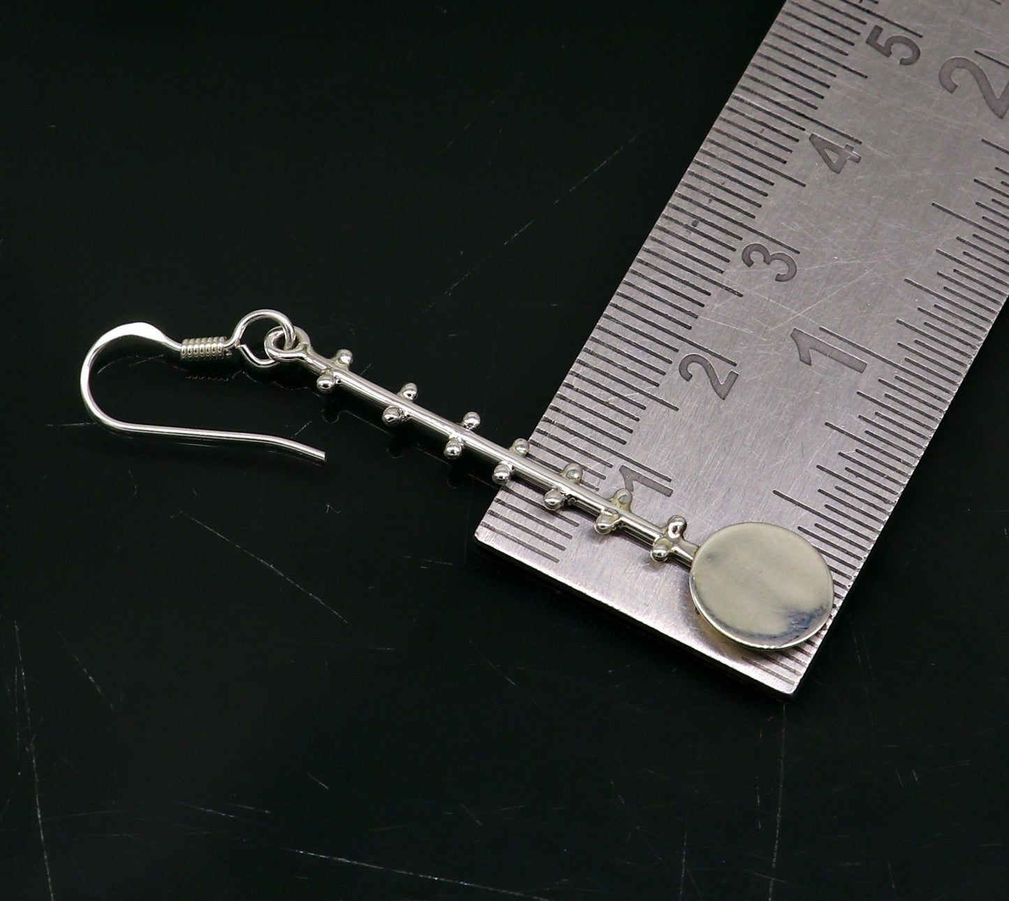 Real 925 Sterling silver handmade hoop earrings by TRIBAL ORNAMENTS, stylish and fashionable jewelry for brides and hip-hop fashion.