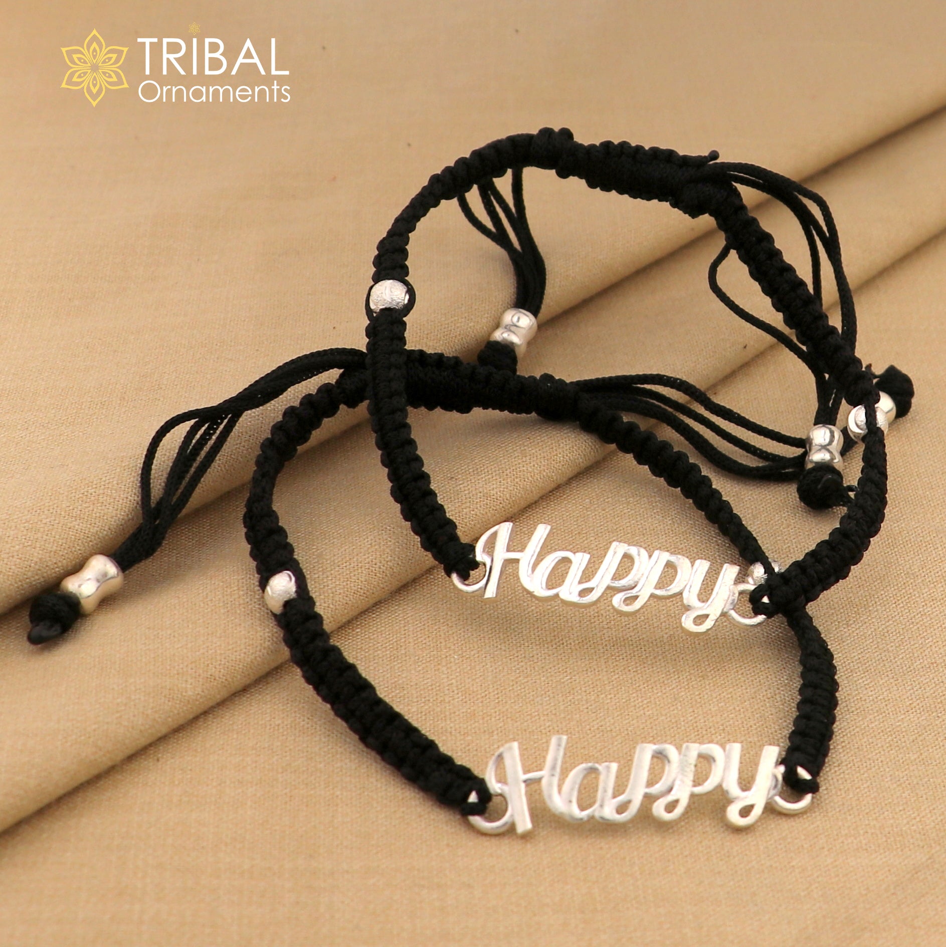 Silver thread stylish anklet silver dhaga payal ank739 - TRIBAL ORNAMENTS