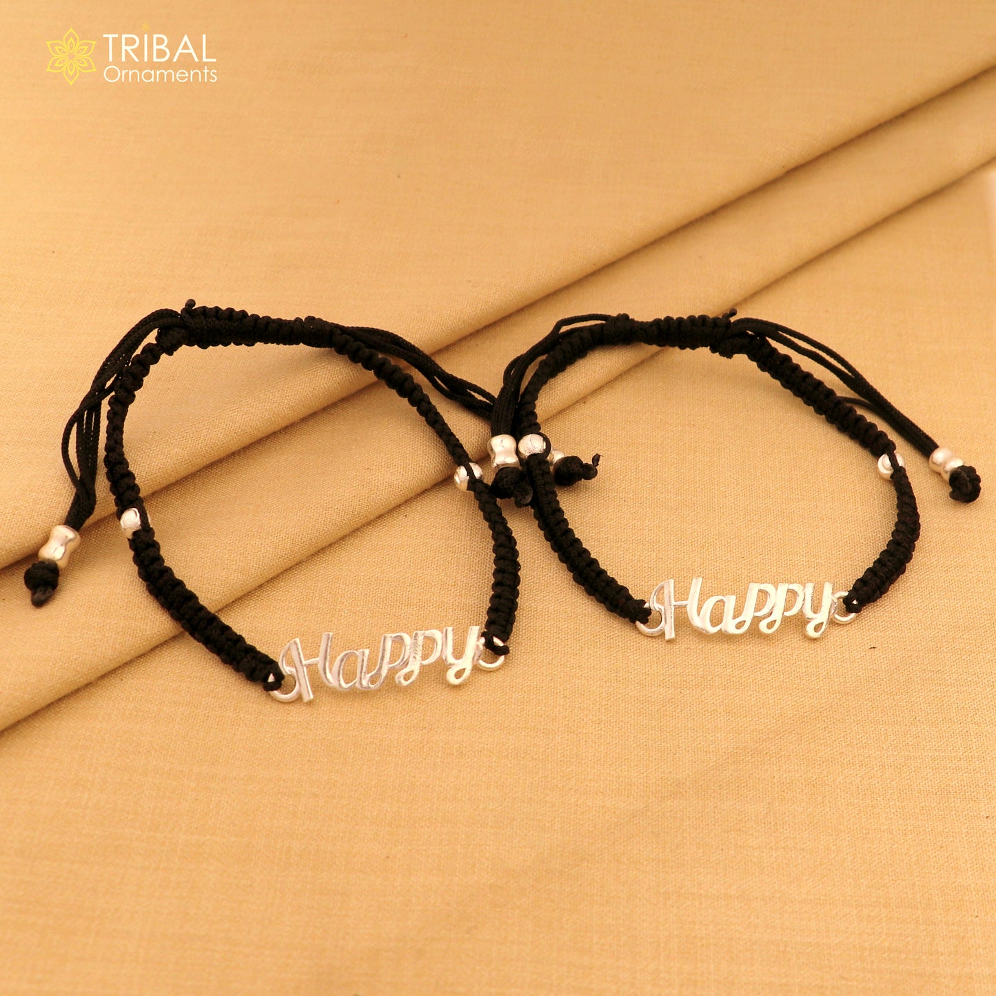 Silver thread stylish anklet silver dhaga payal ank739 - TRIBAL ORNAMENTS