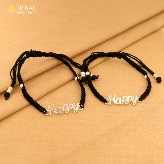 Silver thread stylish anklet silver dhaga payal ank739 - TRIBAL ORNAMENTS