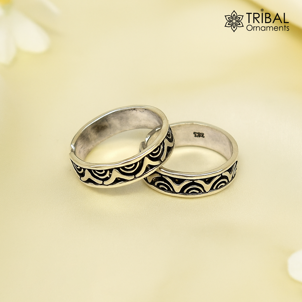 Solid Adjustable Toe ring 92.5 sterling silver handmade stunning toe ring, toe band stylish modern women's brides jewelry from india toer109 - TRIBAL ORNAMENTS