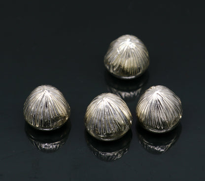 Sterling silver handmade Betal palm tree seed, Supari, puja article by Tribal Ornaments, traditional silver worshipping utensil