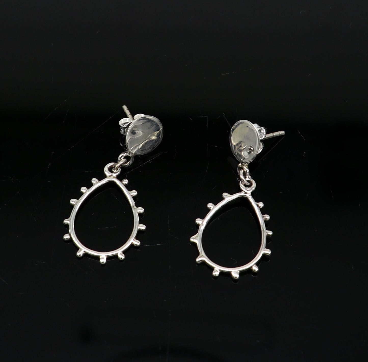Stylish design customized pure e925 sterling silver stud earring, excellent fancy elegant dainty light weight earrings best gifting ear656 - TRIBAL ORNAMENTS