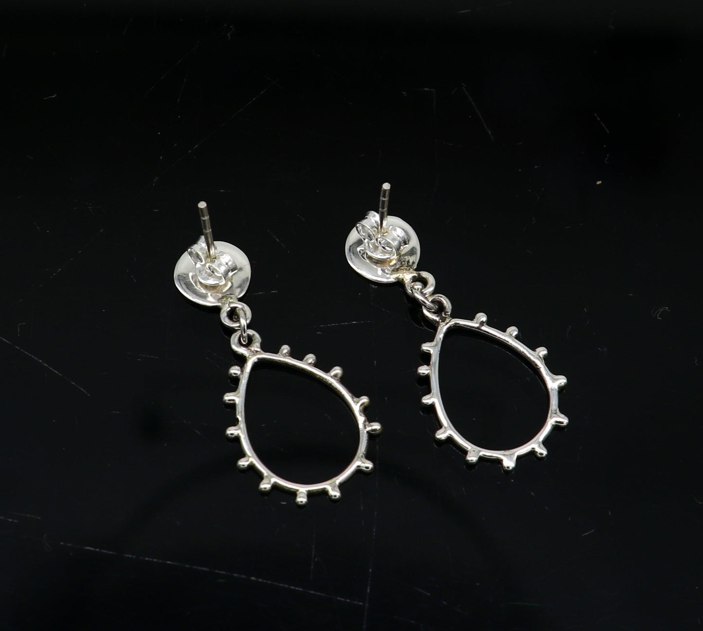 Stylish design customized pure e925 sterling silver stud earring, excellent fancy elegant dainty light weight earrings best gifting ear656 - TRIBAL ORNAMENTS