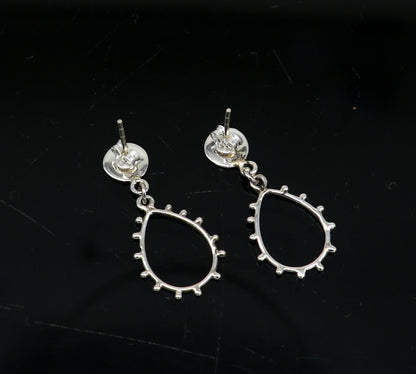 Stylish design customized pure e925 sterling silver stud earring, excellent fancy elegant dainty light weight earrings best gifting ear656 - TRIBAL ORNAMENTS
