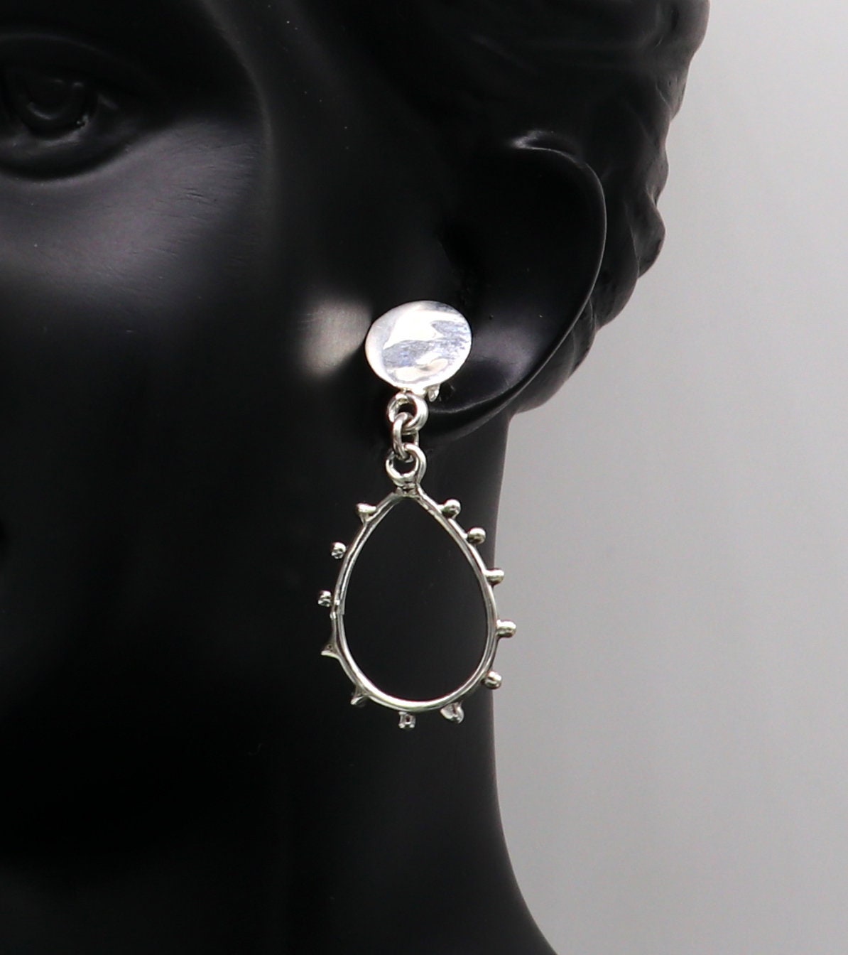Stylish design customized pure e925 sterling silver stud earring, excellent fancy elegant dainty light weight earrings best gifting ear656 - TRIBAL ORNAMENTS