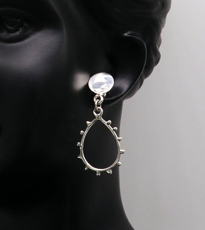Stylish design customized pure e925 sterling silver stud earring, excellent fancy elegant dainty light weight earrings best gifting ear656 - TRIBAL ORNAMENTS