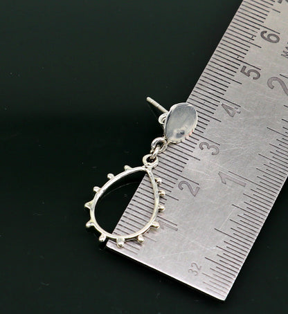 Stylish design customized pure e925 sterling silver stud earring, excellent fancy elegant dainty light weight earrings best gifting ear656 - TRIBAL ORNAMENTS