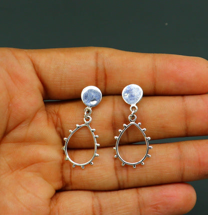 Stylish design customized pure e925 sterling silver stud earring, excellent fancy elegant dainty light weight earrings best gifting ear656 - TRIBAL ORNAMENTS