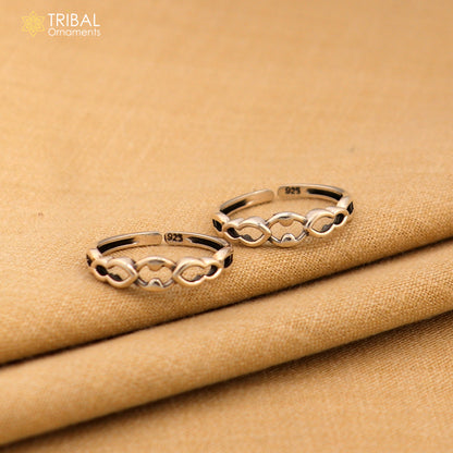 Traditional design 925 sterling silver vintage handmade toe ring belly dance women's jewelry awesome tribal jewelry Rajasthan India ytr24 - TRIBAL ORNAMENTS