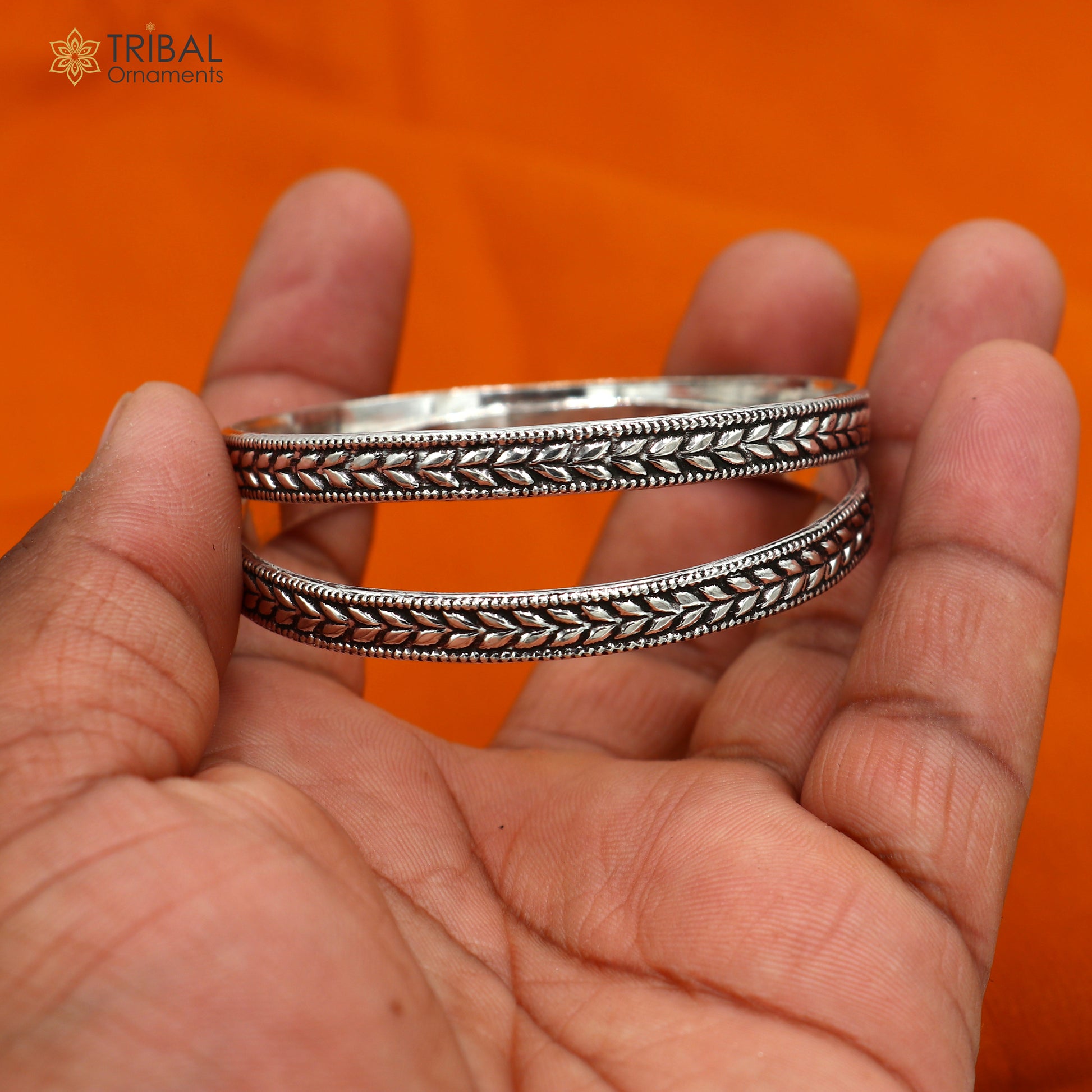 Trendy cultural design 925 sterling silver unique style handmade bangle bracelet , best brides collection wedding  jewelry nba436 - TRIBAL ORNAMENTS