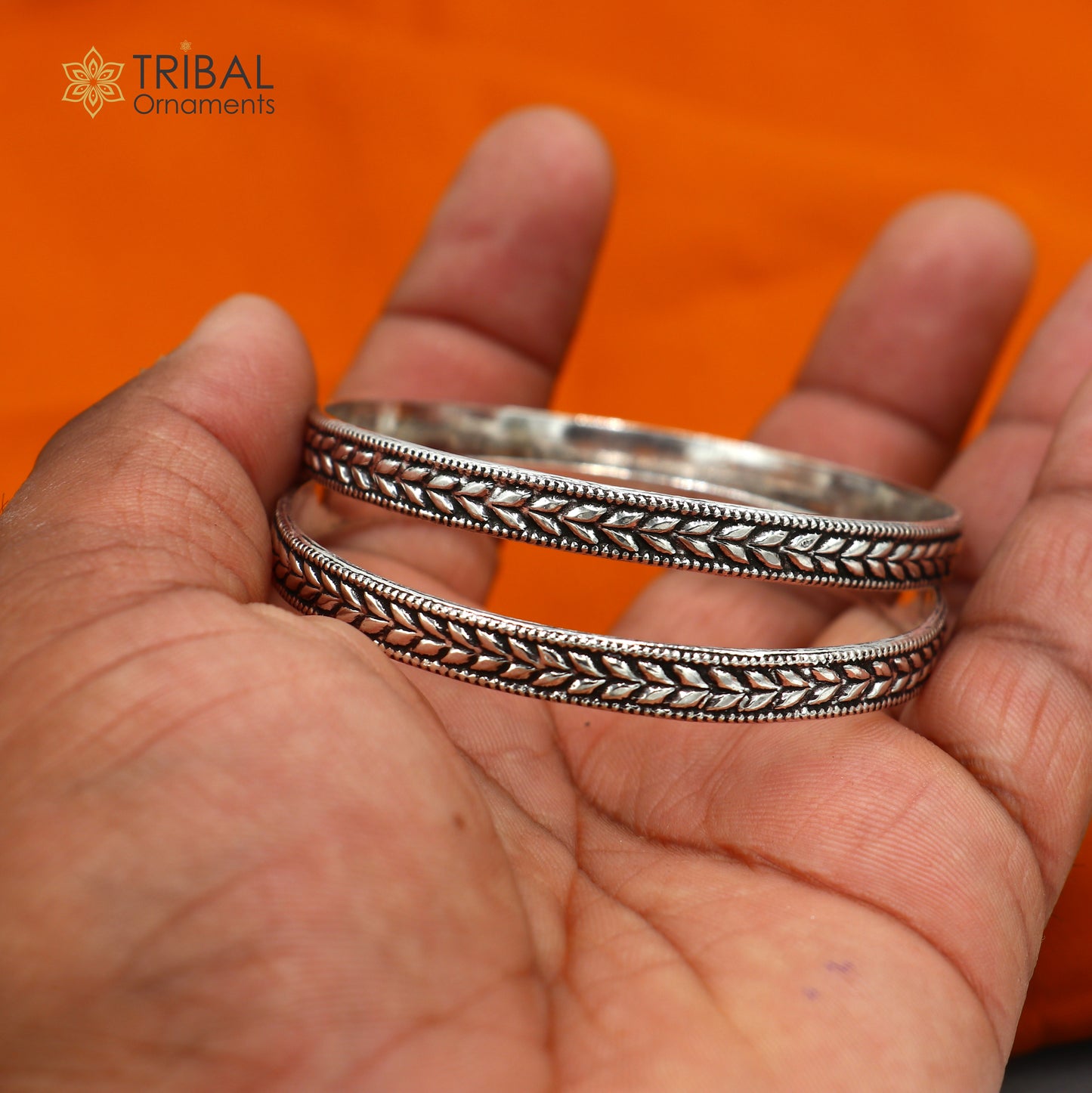 Trendy cultural design 925 sterling silver unique style handmade bangle bracelet , best brides collection wedding  jewelry nba436 - TRIBAL ORNAMENTS