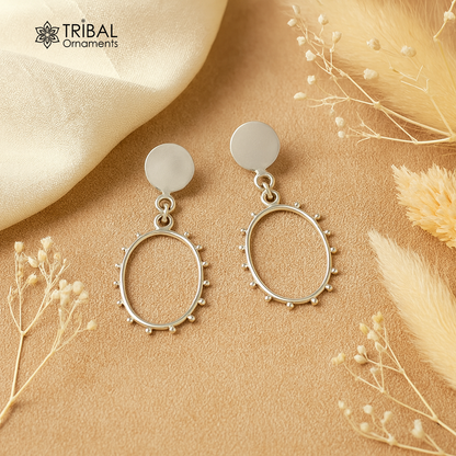 Vintage customized pure e925 sterling silver stud earring, excellent fancy elegant dainty light weight earrings best gifting ear654 - TRIBAL ORNAMENTS