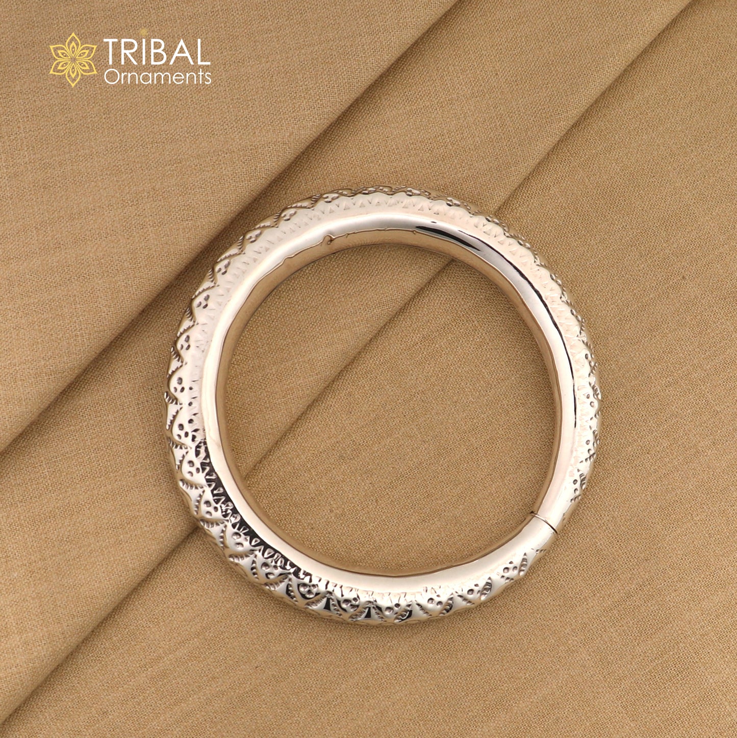 Vintage design 925 sterling silver bangle bracelet Men's kada unisex jewelry nsk244 - TRIBAL ORNAMENTS