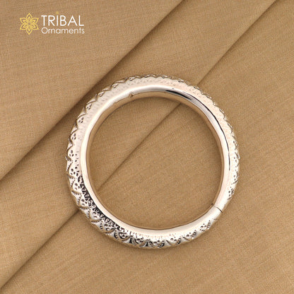 Vintage design 925 sterling silver bangle bracelet Men's kada unisex jewelry nsk244 - TRIBAL ORNAMENTS