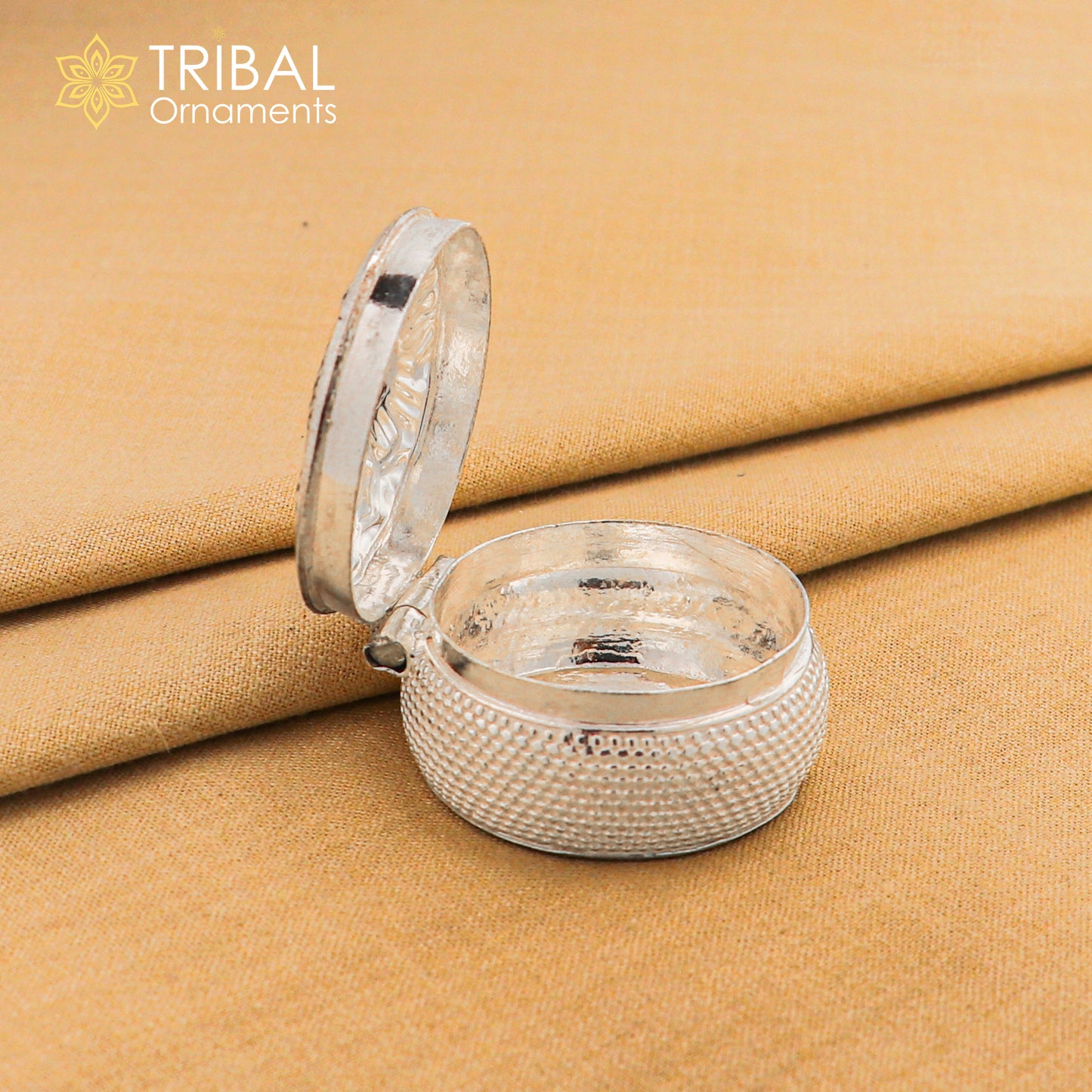 Vintage lion design 925 Sterling silver trinket box, eye kajal box, kumkum box, sindur box, best brides gift stb380 - TRIBAL ORNAMENTS