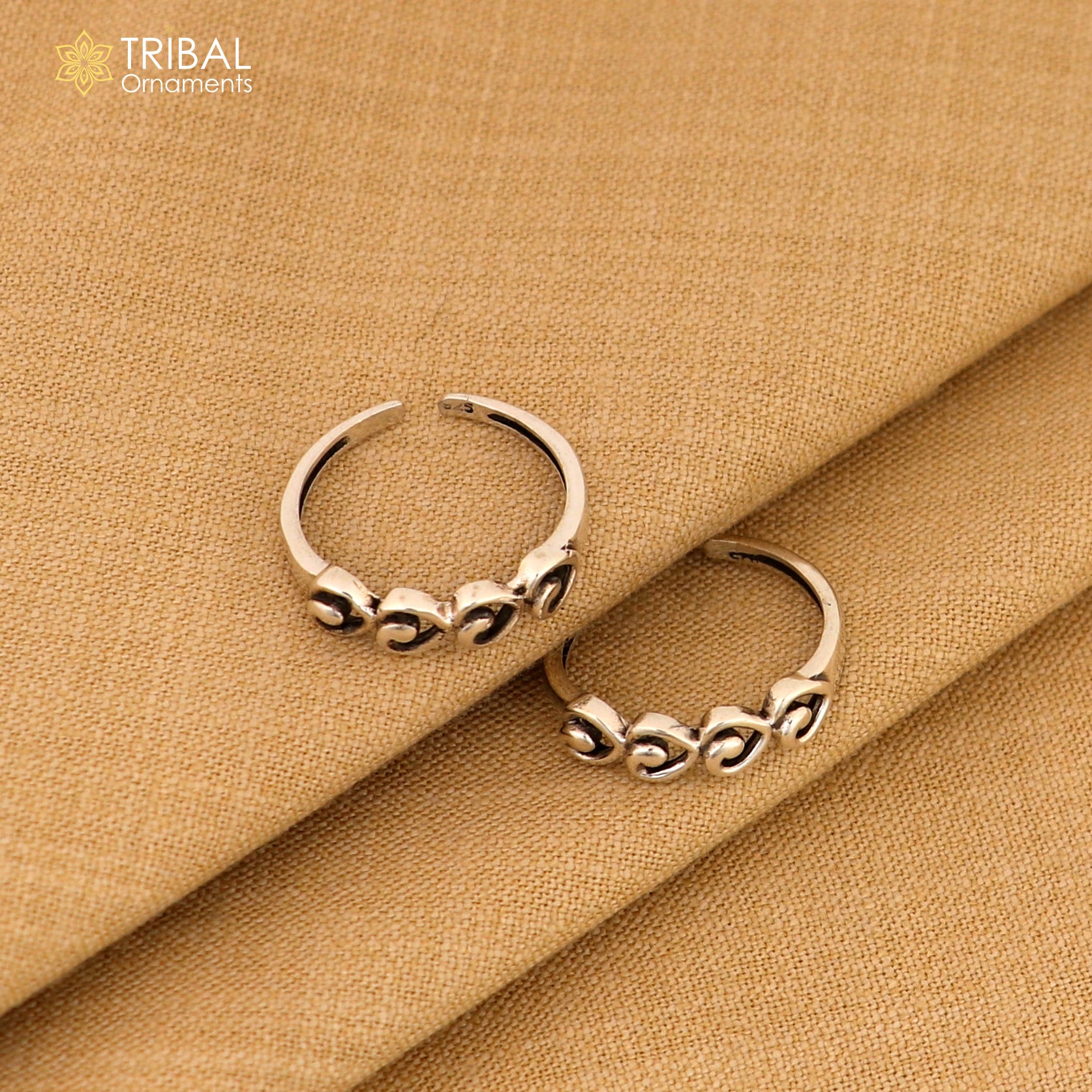 Vintage style handmade fabulous tiny 925 sterling silver toe ring for girl's women's, best toe ring collection tribal jewelry YTR08 - TRIBAL ORNAMENTS