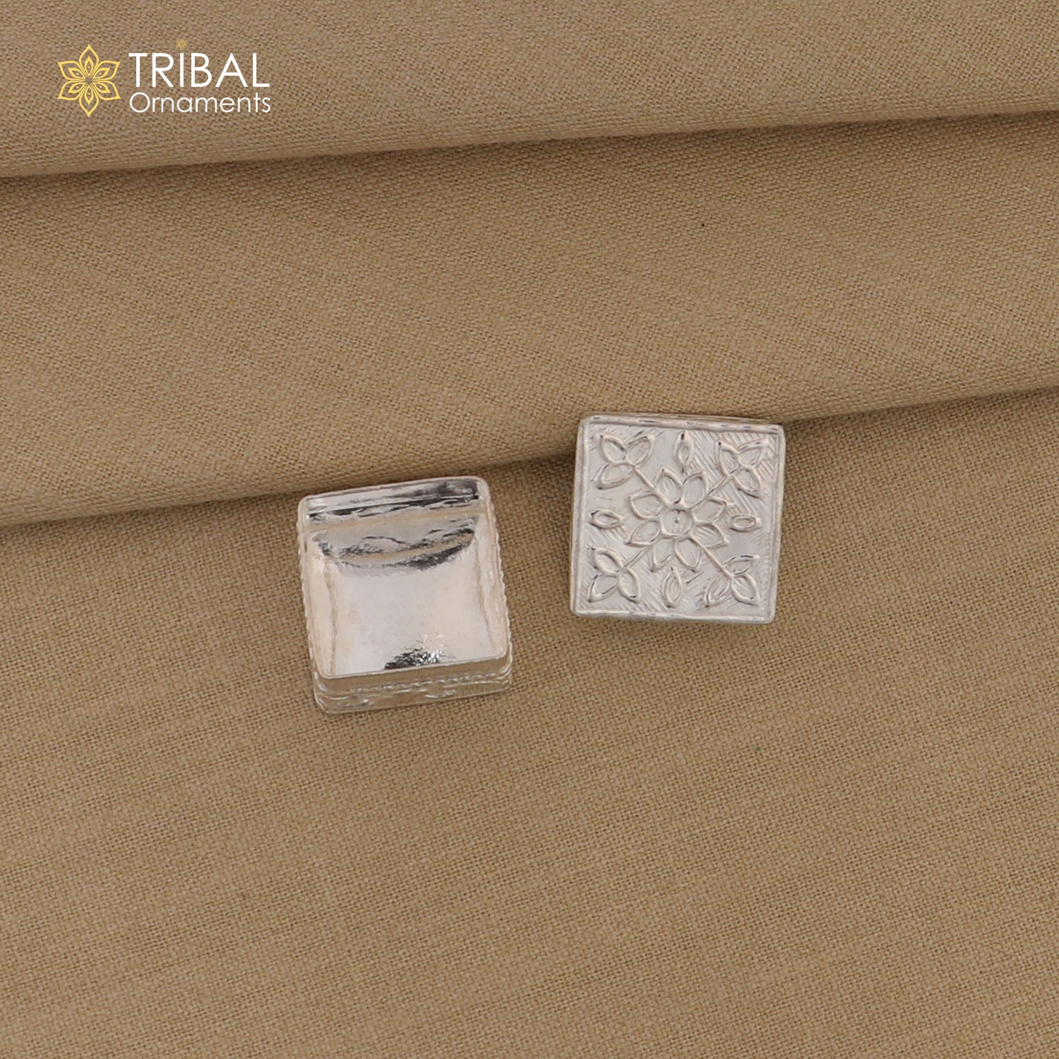 vintage style small bridal queen sterling silver trinket box or eyes kajal box, container box, small jewelry box, bridal art gifting  stb129 - TRIBAL ORNAMENTS