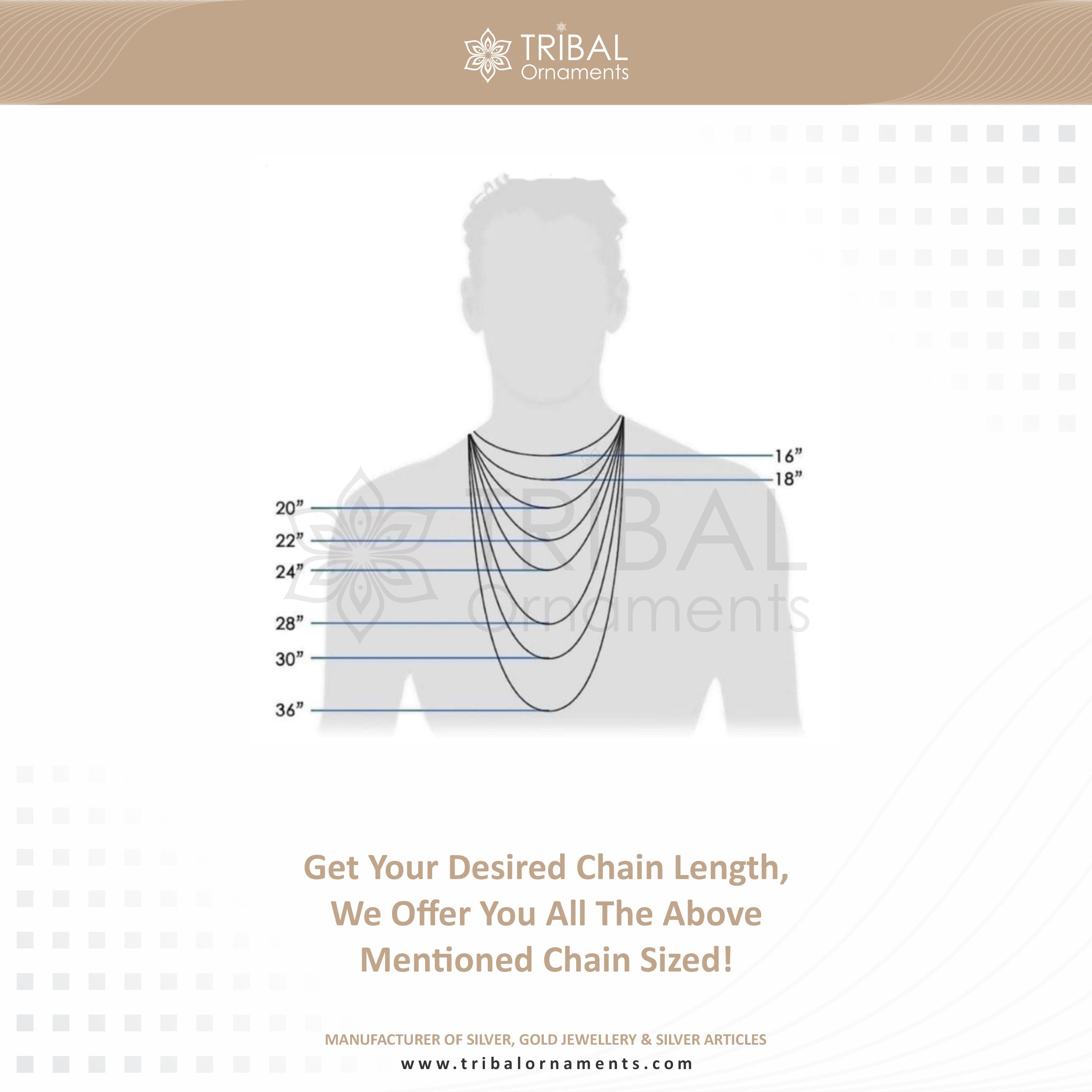 22K Yellow Gold Handmade Hollow Link Chain Necklace | TRIBAL ORNAMENTS
