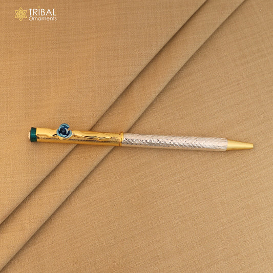 925 Sterling silver work writing ball pen, best silver gifting article from india art841 - TRIBAL ORNAMENTS