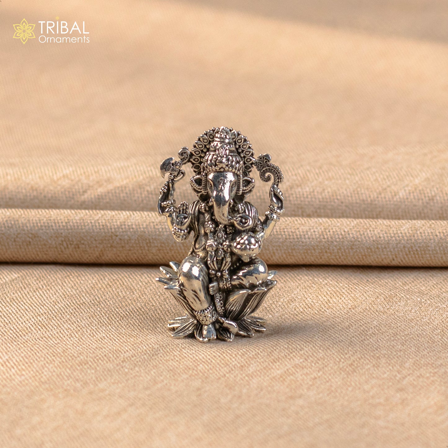 Combo Laxmi and Ganesha 925 Sterling silver handmade customized Hindu idols statue, puja article figurine, home décor puja Articles art27 - TRIBAL ORNAMENTS