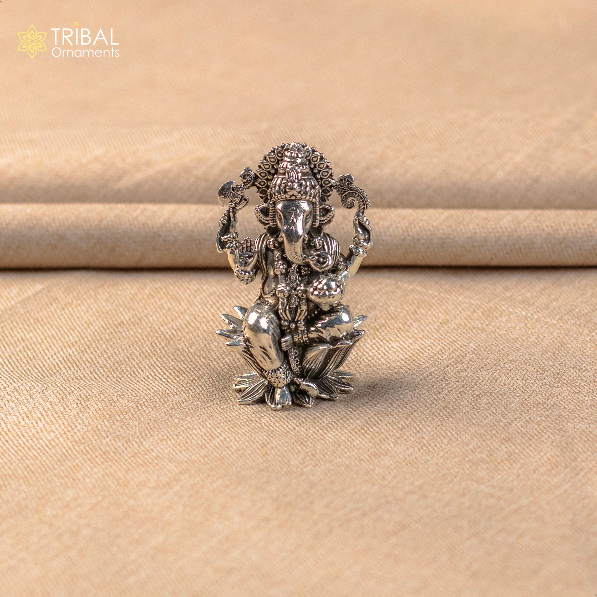 Combo Laxmi and Ganesha 925 Sterling silver handmade customized Hindu idols statue, puja article figurine, home décor puja Articles art27 - TRIBAL ORNAMENTS