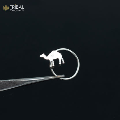 925 sterling silver camel  design handmade fabulous nose pin u band tribal jewelry np80 - TRIBAL ORNAMENTS