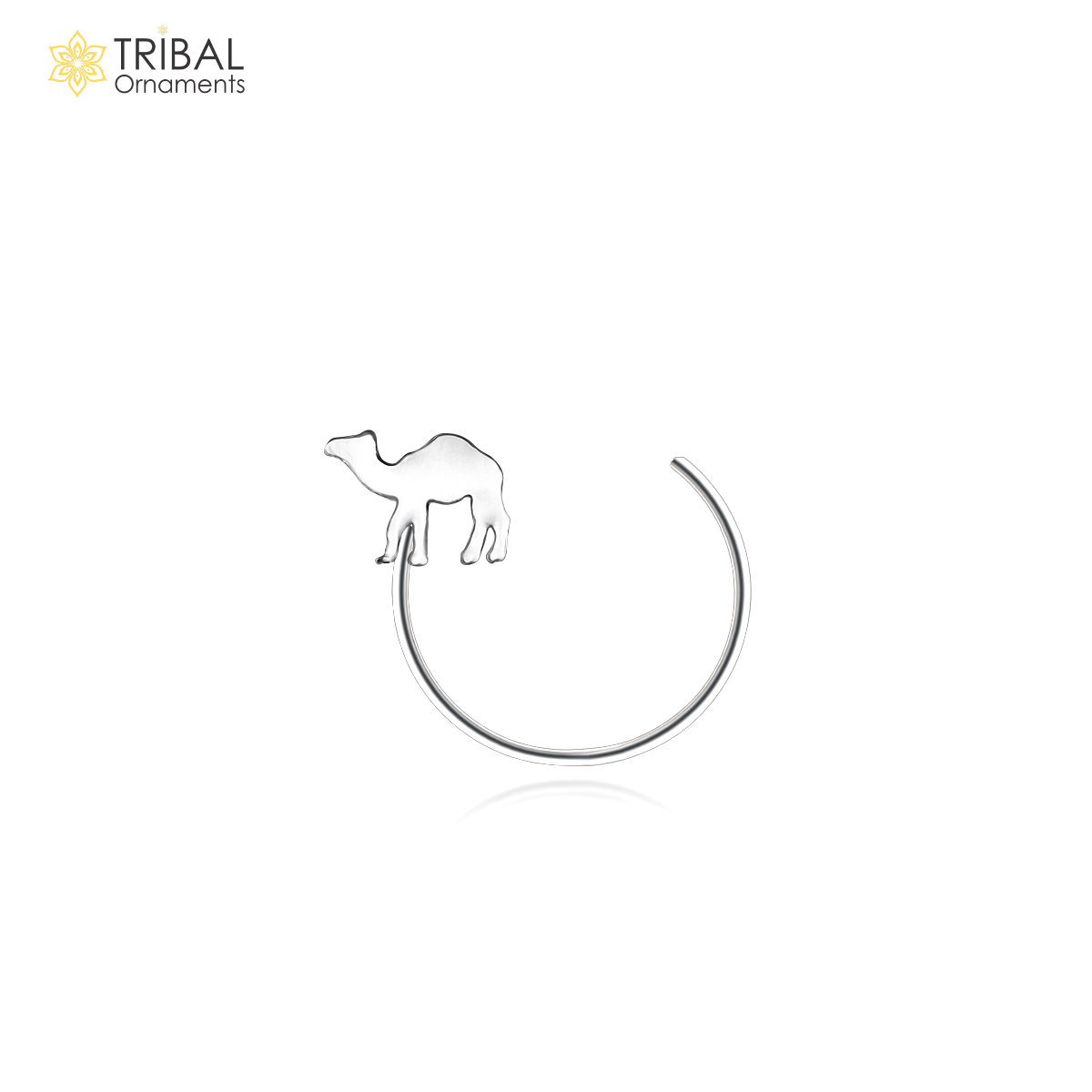 925 sterling silver camel design nose pin u band tribal jewelry np80 - TRIBAL ORNAMENTS