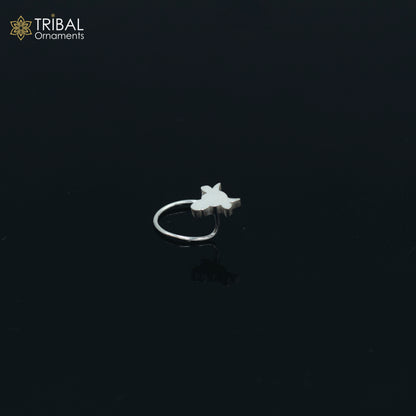 925 sterling silver cow face design handmade fabulous nose pin u band tribal jewelry np70 - TRIBAL ORNAMENTS